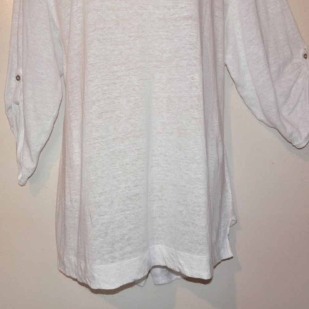 Adrienne Vittadini white linen tunic